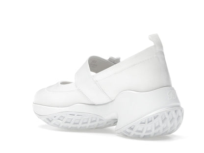 Roger Vivier Viv' Run Babies White Crystal Buckle (Women's)