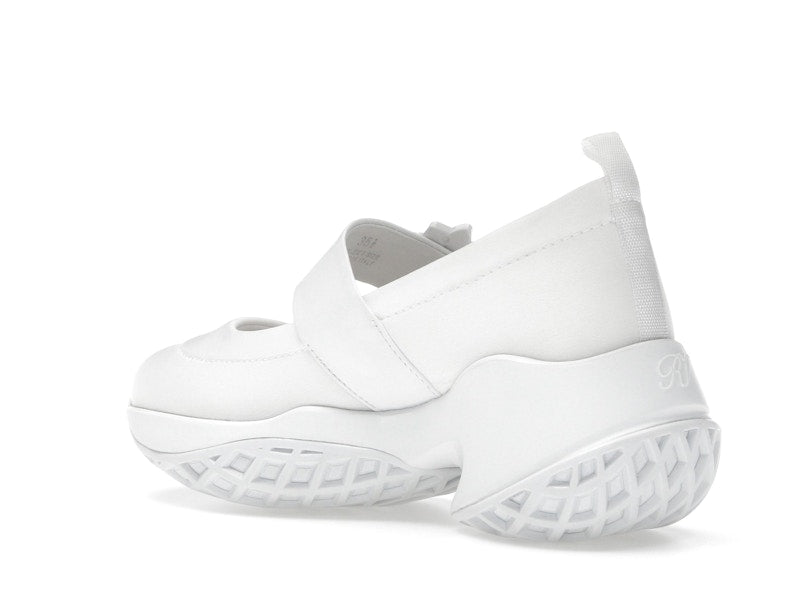 Roger Vivier Viv' Run Babies White Crystal Buckle (Women's)
