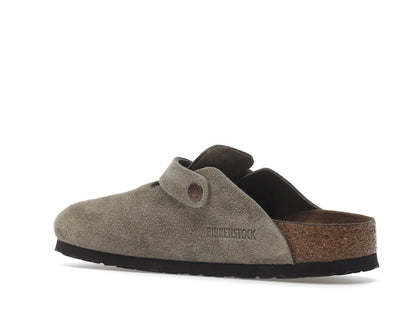 Birkenstock Boston Soft Footbed Suede Taupe (Narrow Fit)