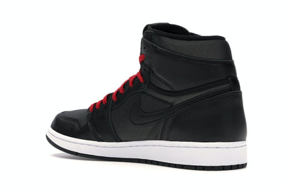 Jordan 1 Retro High Black Satin Gym Red