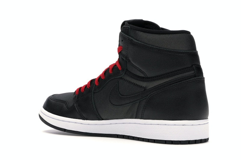 Jordan 1 Retro High Black Satin Gym Red