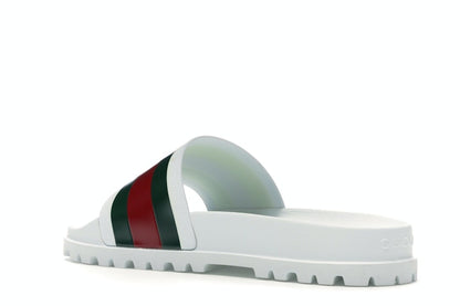 Gucci Web Slide Sandal White