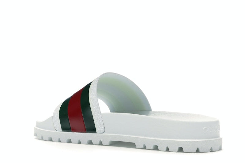 Gucci Web Slide Sandal White