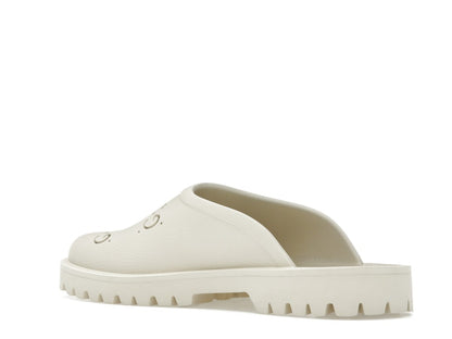 Gucci Slip-on Sandal Cut Out Monogram Mystic White