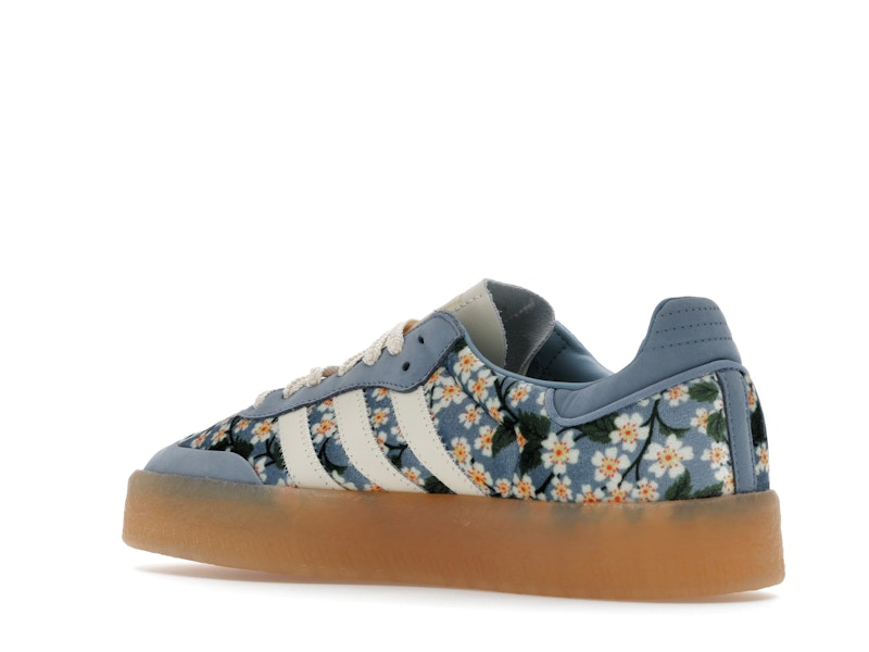adidas Sambae Liberty London Floral Embroidery Blue Cream White (Women's)
