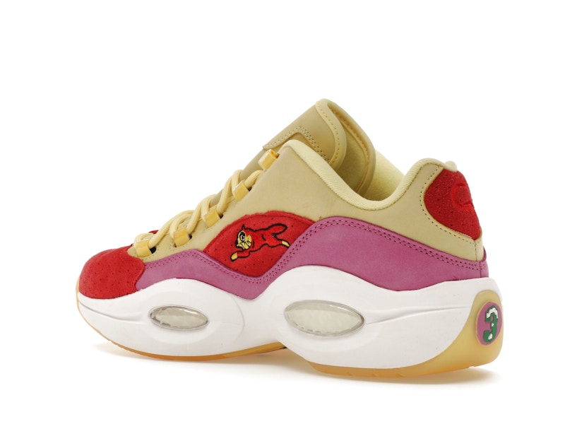 Reebok Question Low BBC Ice Cream Running Dog Yellow Red