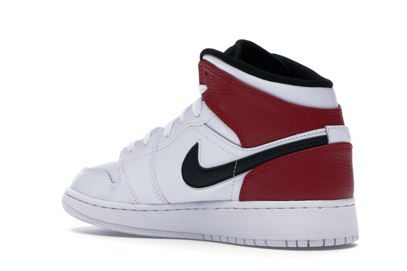 Jordan 1 Mid White Black Gym Red (GS)