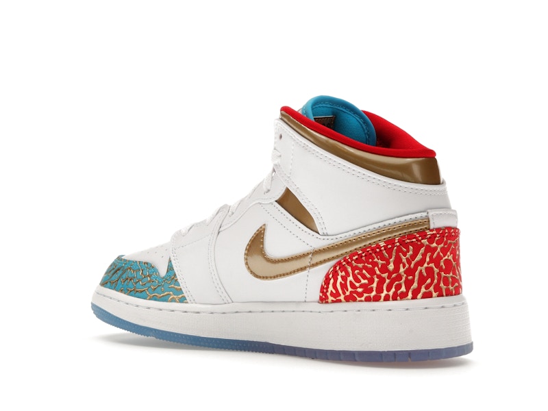Jordan 1 Mid Sneaker School NC to Chicago (GS)