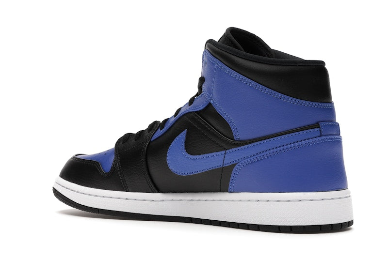 Jordan 1 Mid Hyper Royal Tumbled Leather