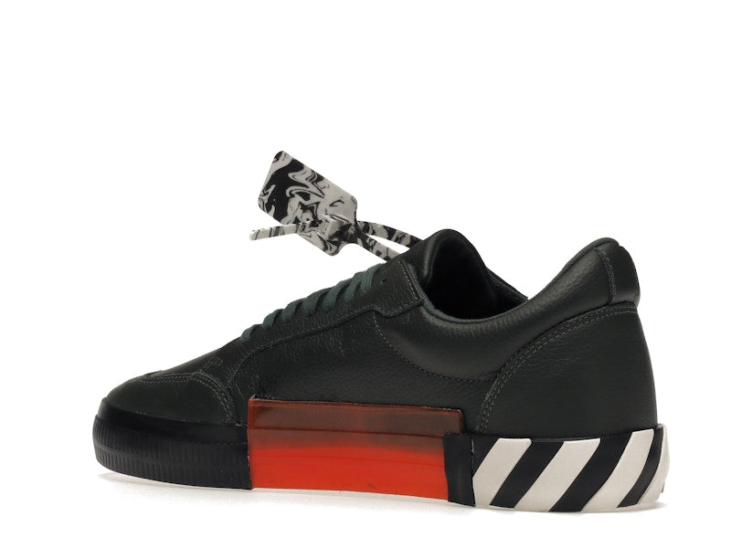 OFF-WHITE Vulc Low Dark Green Leather
