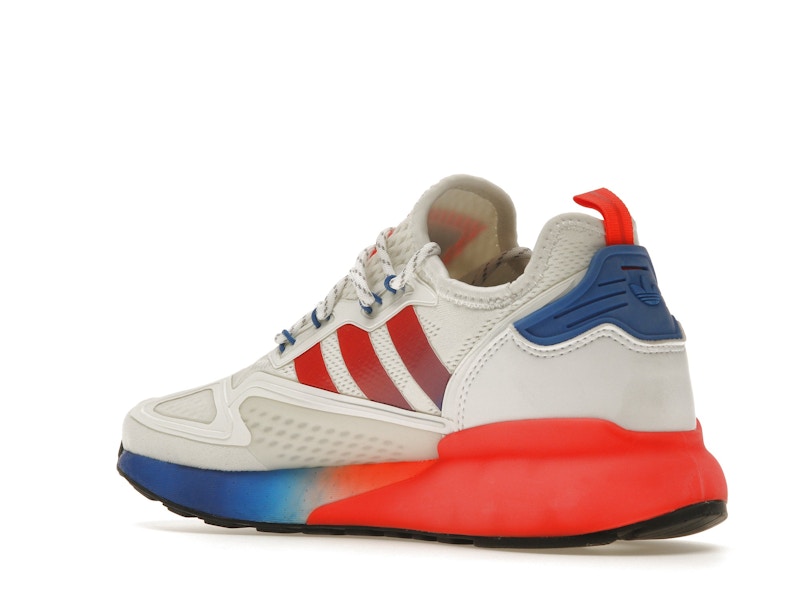 adidas ZX 2K Boost White Solar Red Blue