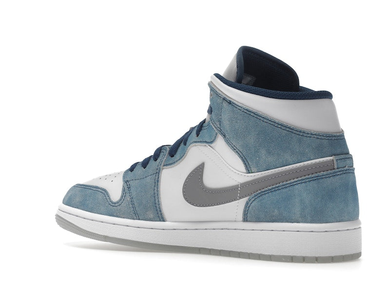 Jordan 1 Mid French Blue Fire Red