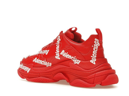 Balenciaga Triple S All Over Tomato Red White