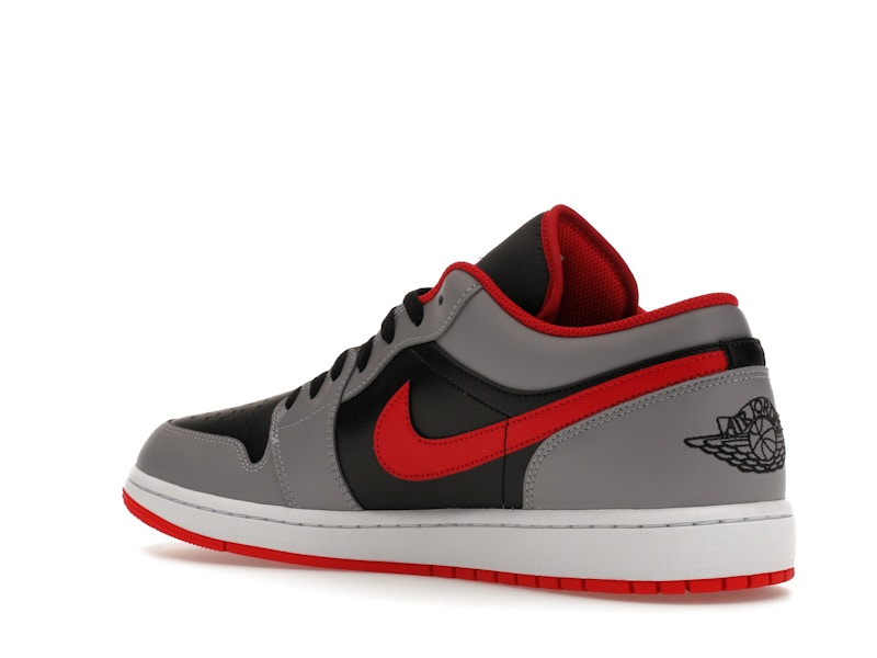 Jordan 1 Low Black Light Smoke Grey Gym Red