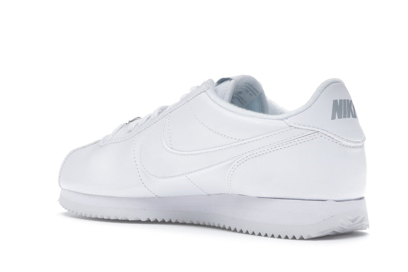 Nike Cortez Basic Leather White White-Wolf Grey-Mtllc Silver