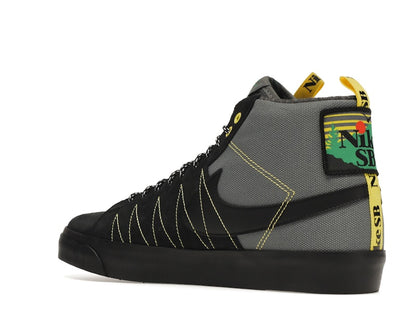 Nike SB Zoom Blazer Mid PRM Acclimate Cool Grey Yellow Strike