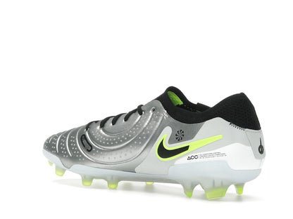 Nike Tiempo Legend 10 Elite FG Metallic Silver Volt Black