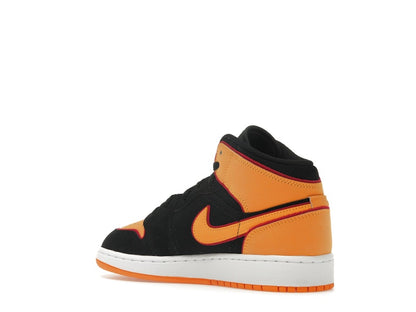 Jordan 1 Mid SE Black Vivid Orange (GS)