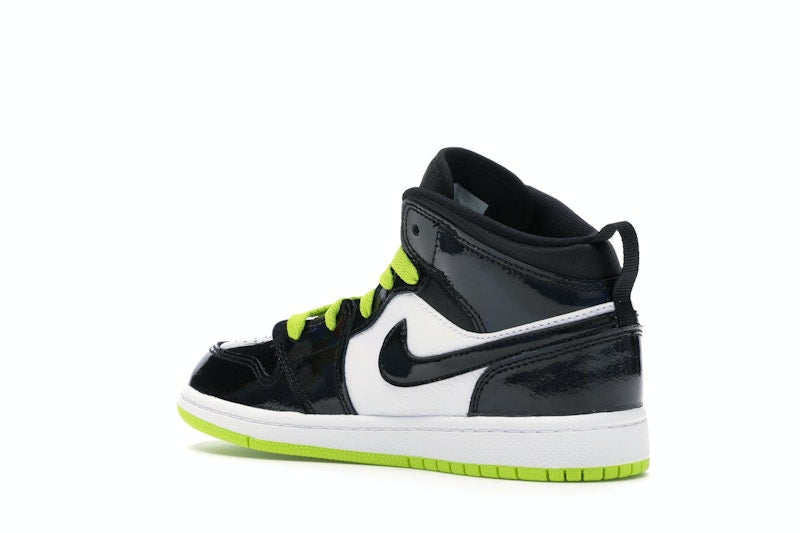 Jordan 1 Mid Black Cyber Mystic Green (PS)