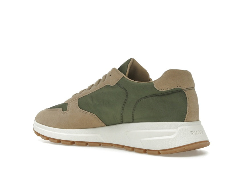 Prada PRAX 01 Sneakers Re-Nylon Brushed Leather Ecru Military
