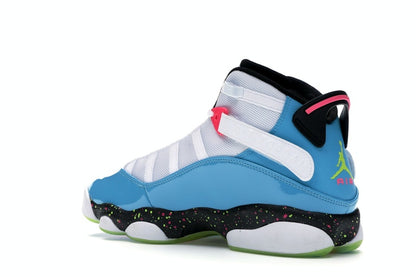 Jordan 6 Rings White Light Blue Fury Cyber