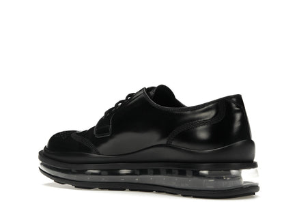 Prada Lace-Up Derby Black Brushed Leather
