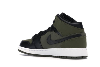 Jordan 1 Mid Olive Canvas Black (GS)