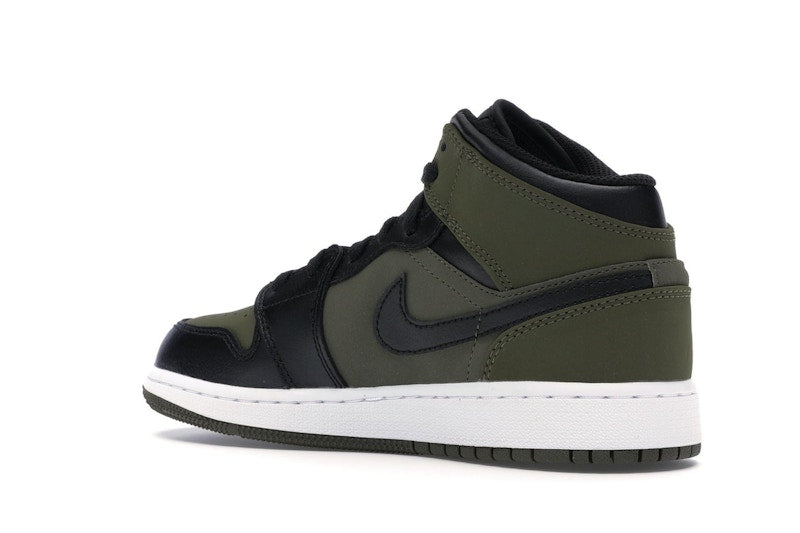 Jordan 1 Mid Olive Canvas Black (GS)