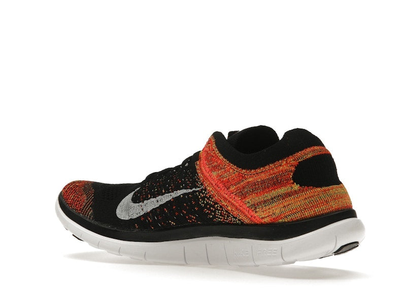 Nike Free Flyknit 4.0 Black Volt Bright Crimson