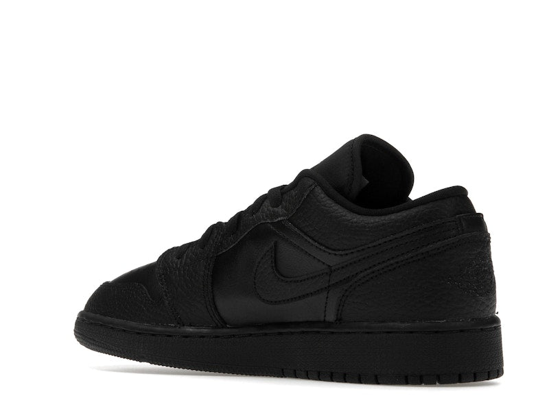 Jordan 1 Low Tumbled Leather Black (GS)