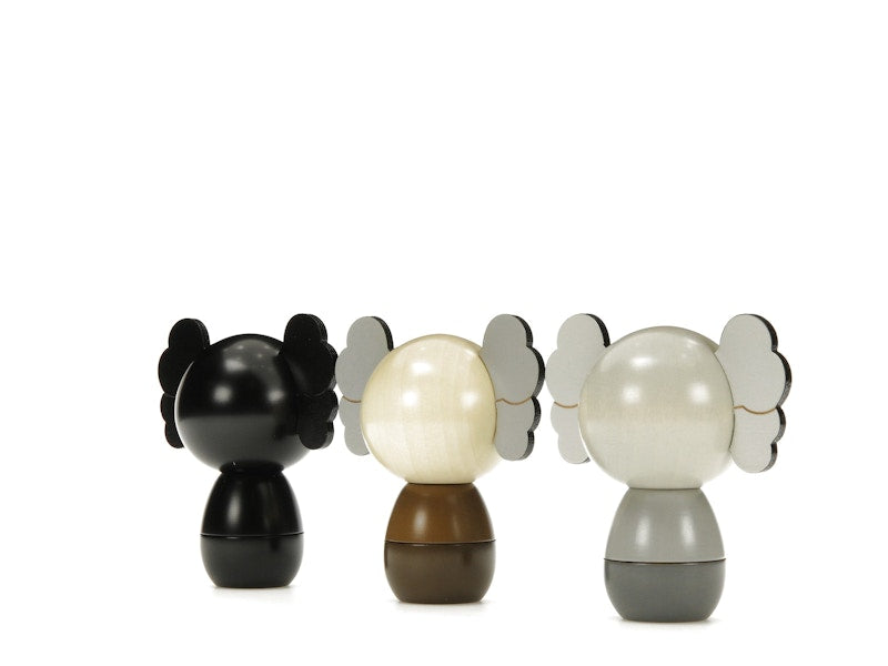 KAWS Holiday Japan Kokeshi Doll Set of 3 (Edition of 1,000) Multicolor