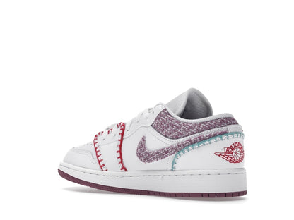 Jordan 1 Low White Light Bordeaux (GS)