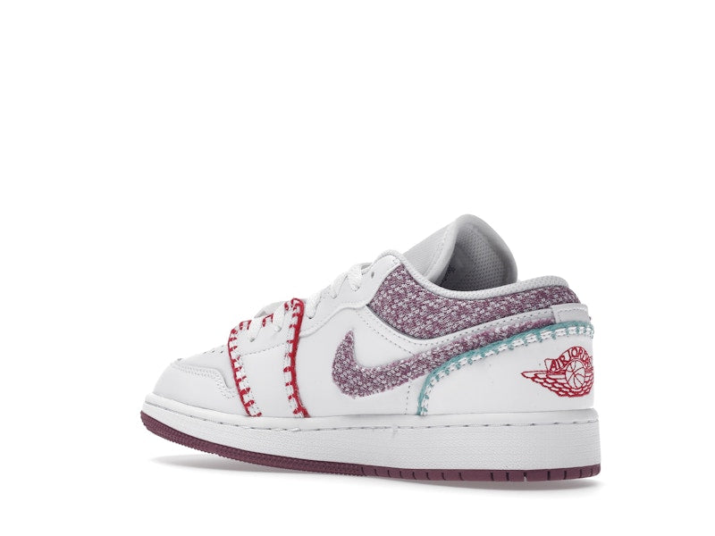 Jordan 1 Low White Light Bordeaux (GS)