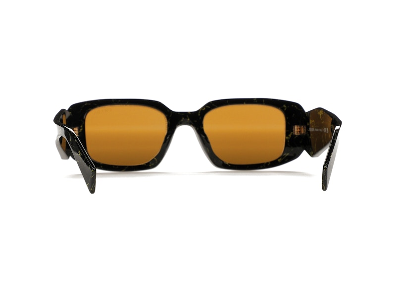 Prada Sunglasses PR 17WSF Black/Yellow Marble/Dark Brown (PR17WSF-19D01T-51)