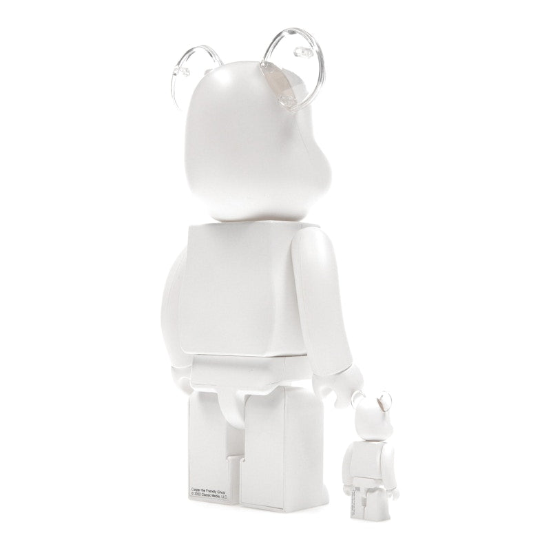 Bearbrick Casper the Friendly Ghost 100% & 400% Set White