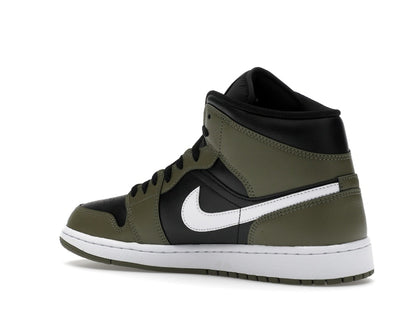 Jordan 1 Mid Black White Olive