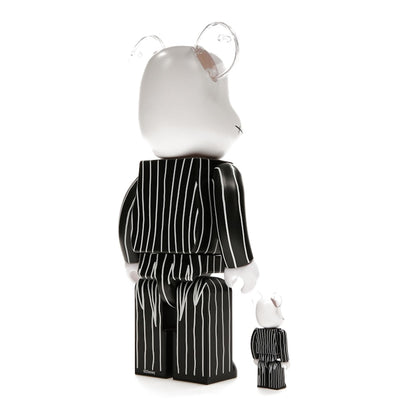 Bearbrick x Disney Tim Burton's The Nightmare Before Christmas Jack Skellington 100% & 400% Set