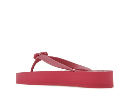 Gucci Chevron Thong Sandal Pink Rubber