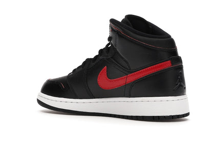 Jordan 1 Retro Mid Black Gym Red (GS)