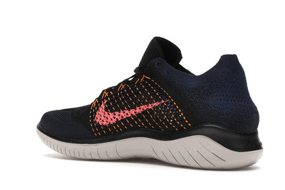 Nike Free RN Flyknit 2018 Black Flash Crimson Orange Peel