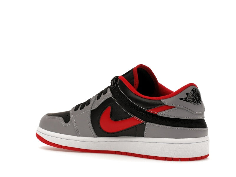 Jordan 1 Low Flyease Fire Red Cement Grey