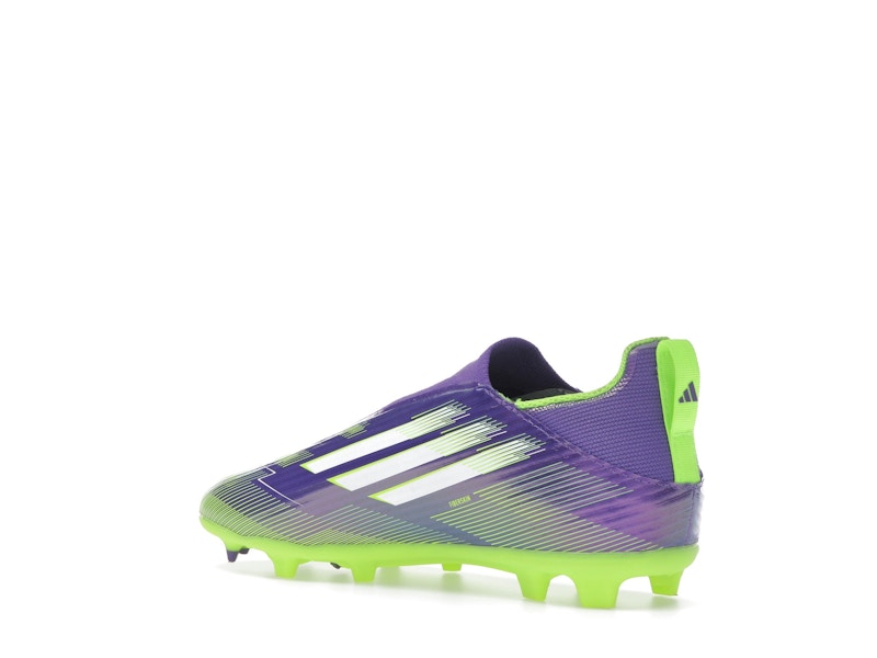 adidas F50 League Laceless FG/MG Purple Rush Cloud White Lucid Lemon (GS)