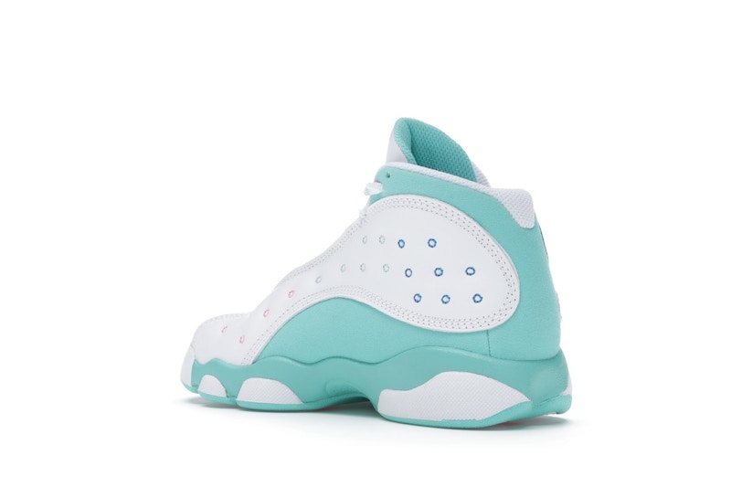 Jordan 13 Retro White Soar Green Pink (PS)