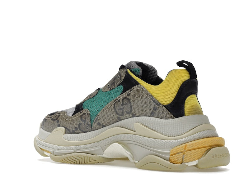 Gucci x Balenciaga The Hacker Project Triple S Beige Green Yellow