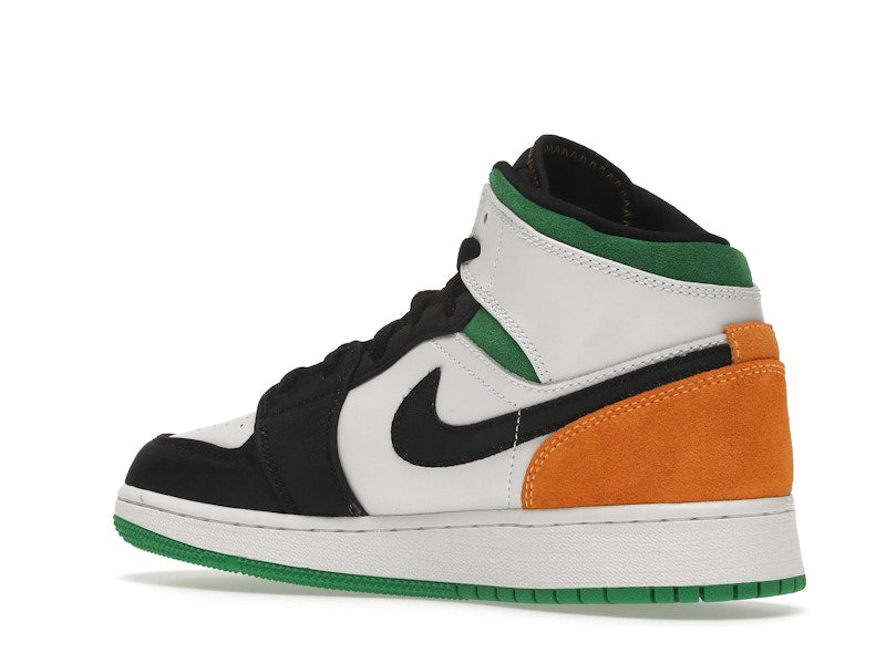 Jordan 1 Mid SE White Laser Orange Lucky Green (GS)