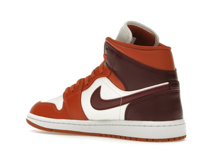 Jordan 1 Mid Dusty Peach Night Maroon (Women's)