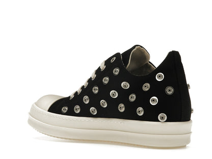 Rick Owens DRKSHDW Low Sneaks Eyelet Black Milk