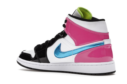 Jordan 1 Mid White Black Cyber Pink