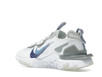 Nike React Vision White Double Blue Swoosh