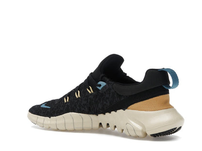 Nike Free Run 5.0 Next Nature Black Anthracite Wheat Gold Noise Aqua (Women's)